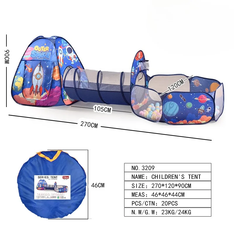 IMBABY parque infantil plegable con piscina de bolas y túnel - imagen 5
