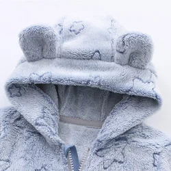 Pelele de franela suave para bebe recien nacido - Invierno comodo