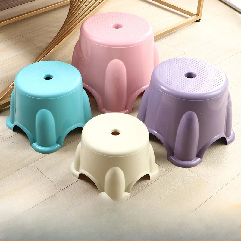 Taburete infantil antideslizante estilo nórdico de plástico resistente - imagen 5