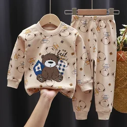 Conjunto infantil de algodón para dormir manga larga y pantalón