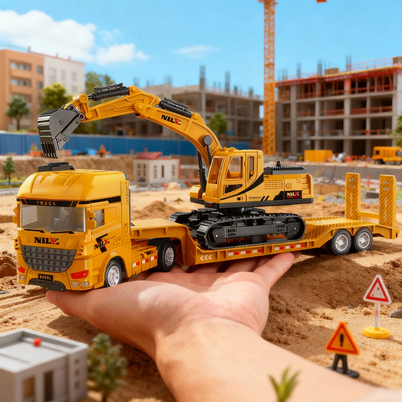 Camión excavadora juguete 2 en 1 con remolque - imagen 3