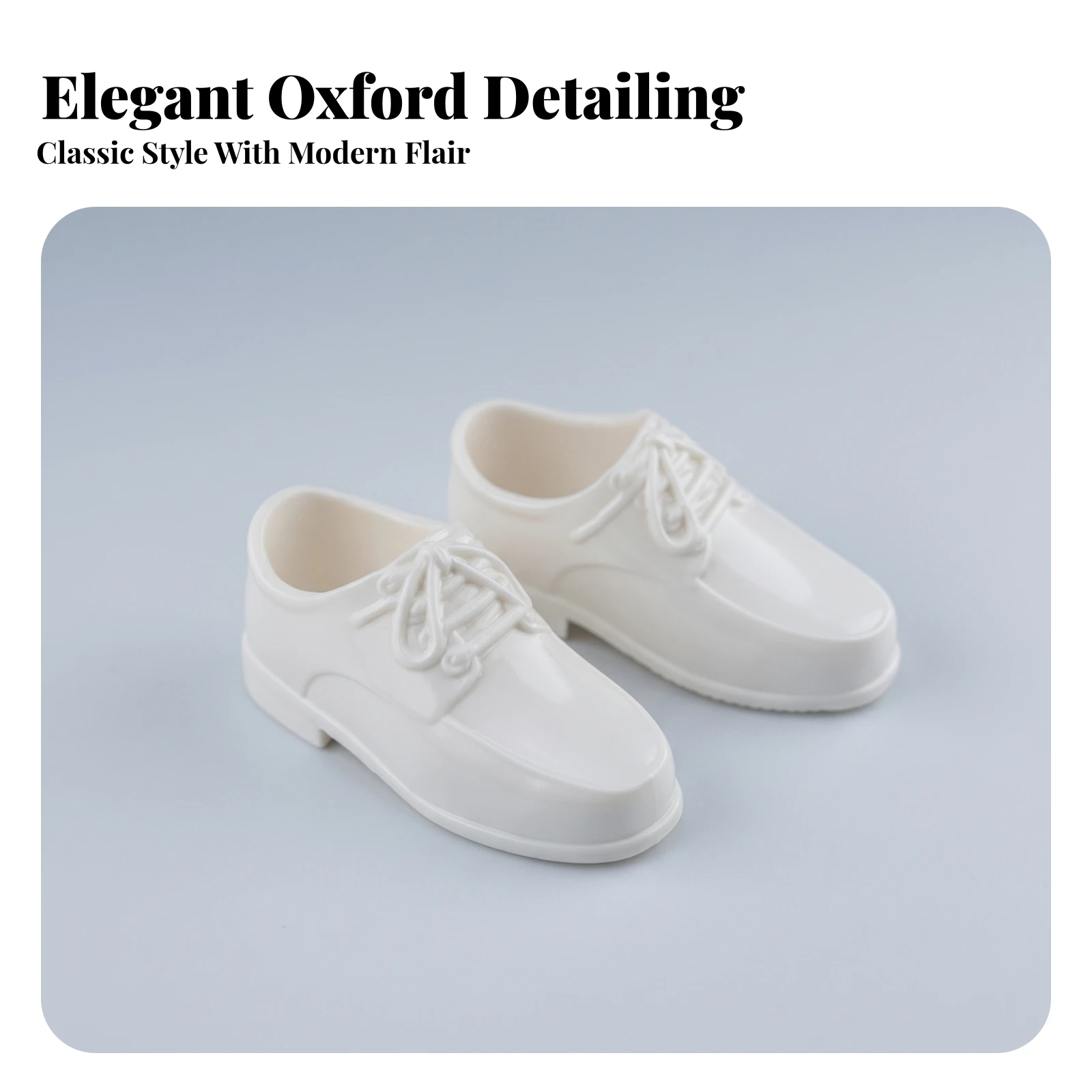 Zapatos para muñecas BJD de tacón bajo con suela moldeada - imagen 3