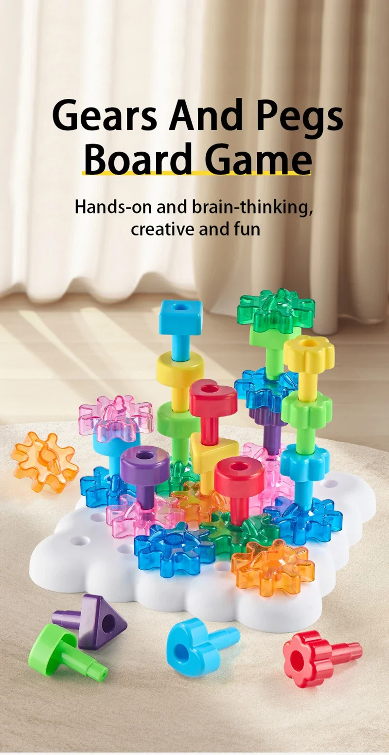 Juego de mesa de clavijas Montessori para niños pequeños