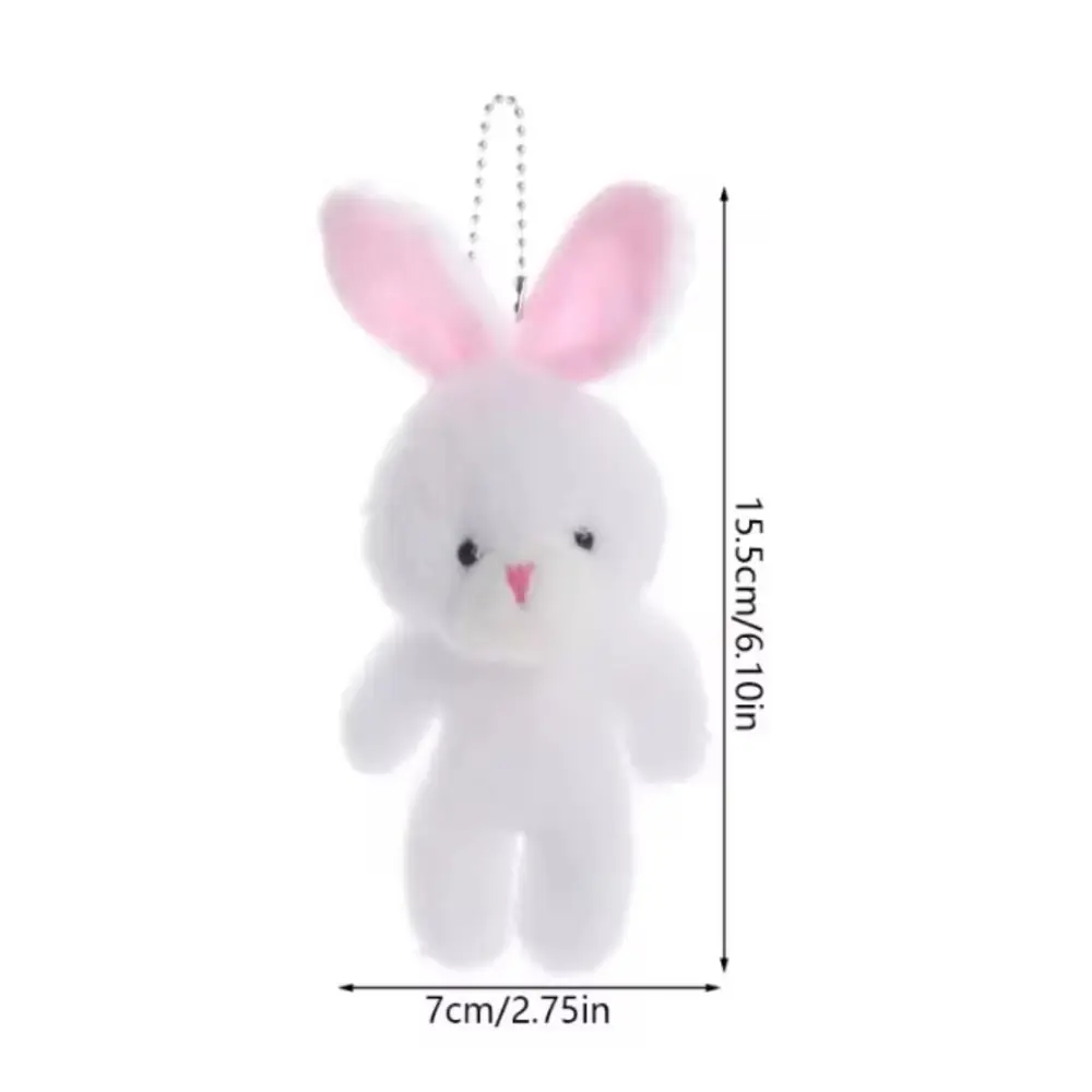 Llavero de peluche conejo blanco suave para niños - imagen 4