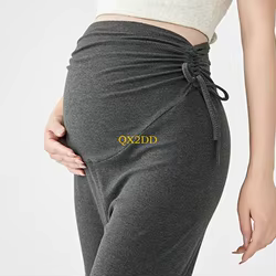 QX2D Pantalones cortos encaje para embarazadas elegantes sin costuras