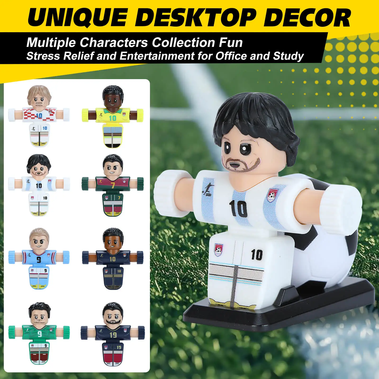Futbolín de mesa antiestrés con jugadores giratorios para niños - imagen 2