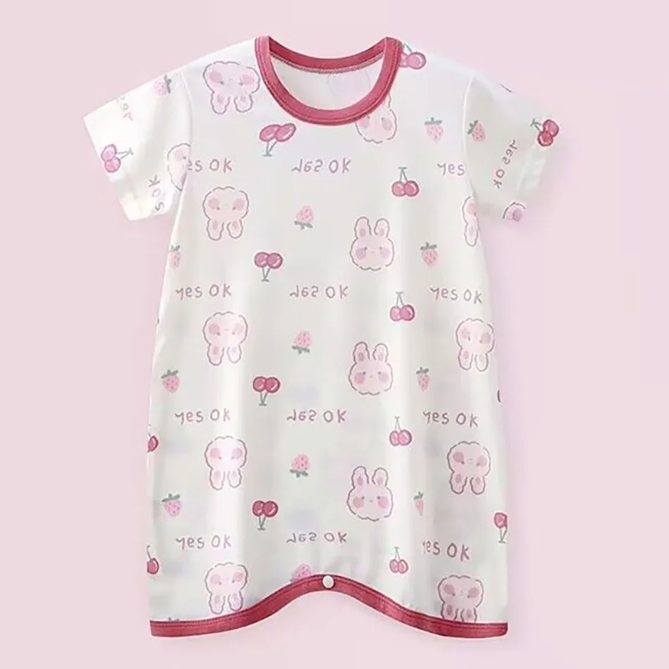 Pijama pelele transpirable unisex con pies antideslizantes de verano - imagen 3