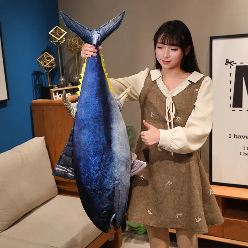 Peluche de pez marlín azul, suave para jugar y decorar