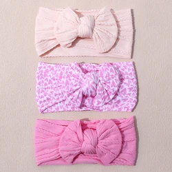 Diademas bebé con corazones y lazos de nailon estilo princesa