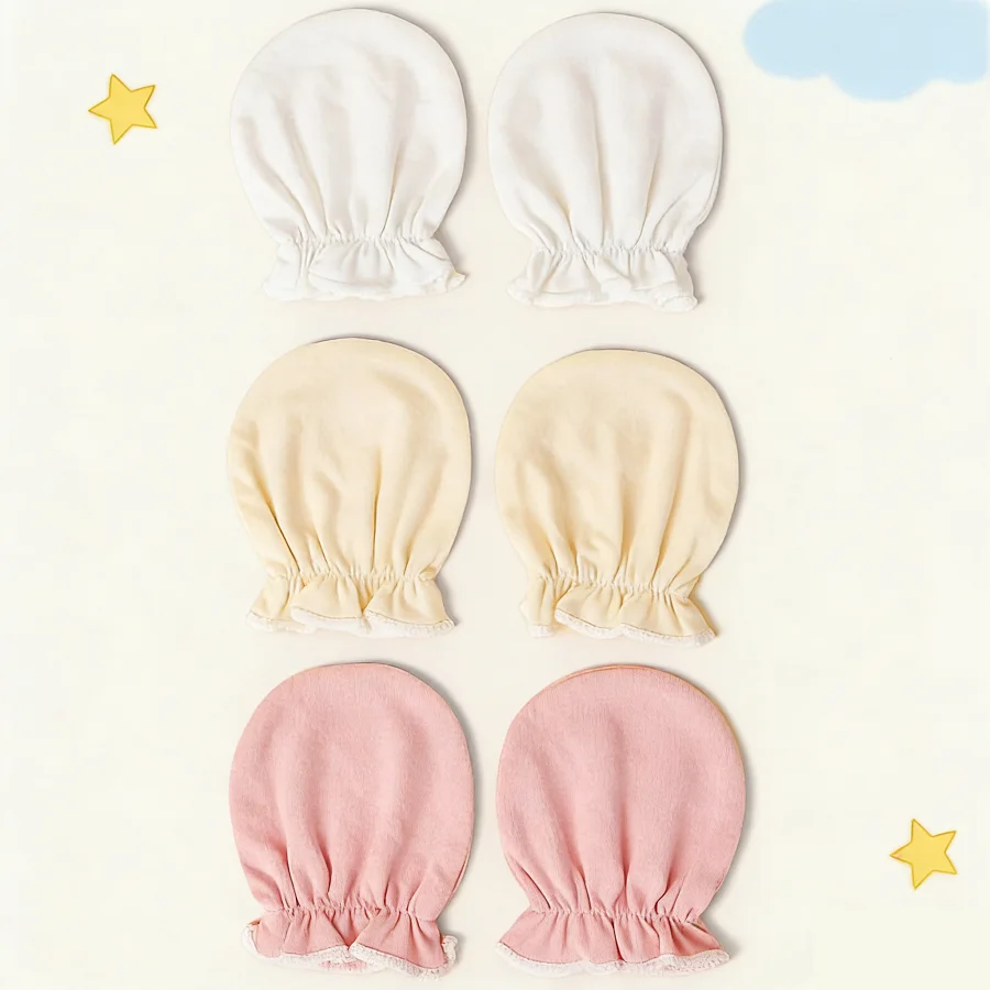 Guantes para bebé lisos de tejido sólido - imagen 3