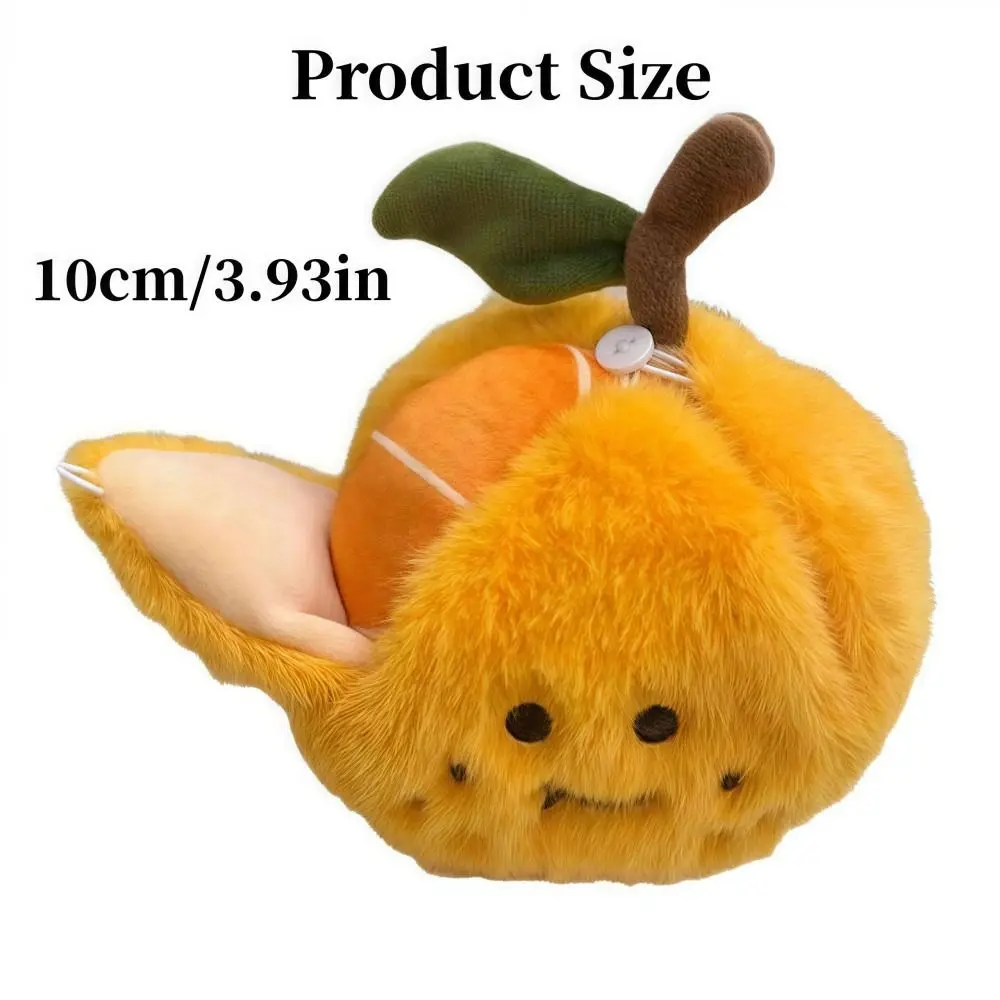Colgante de llavero de felpa con forma de naranja