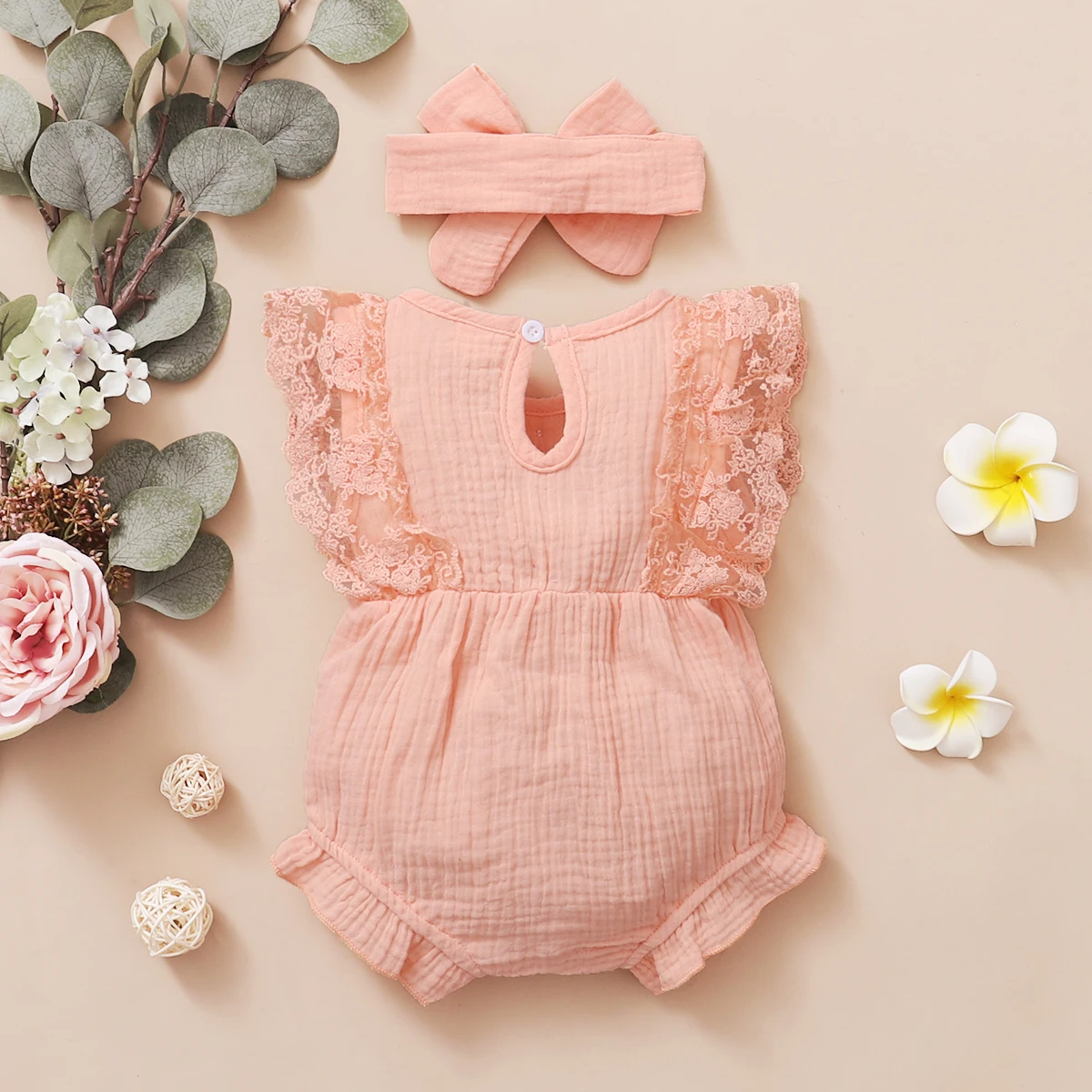 Body con encaje para niña - Pelele verano recién nacidos - imagen 5