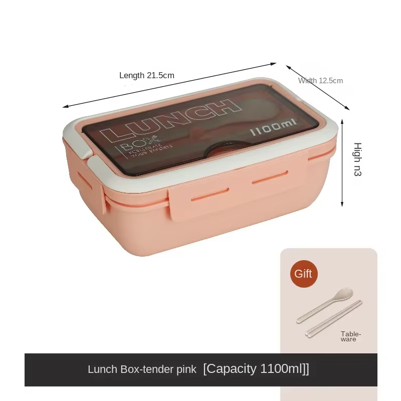 Fiambrera infantil 1100 ml con cierre hermético - Bento para microondas - imagen 4
