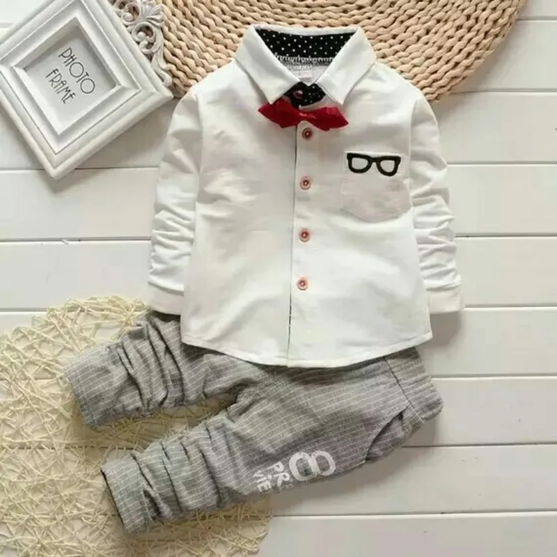 Conjunto deportivo infantil de algodón para primavera y otoño