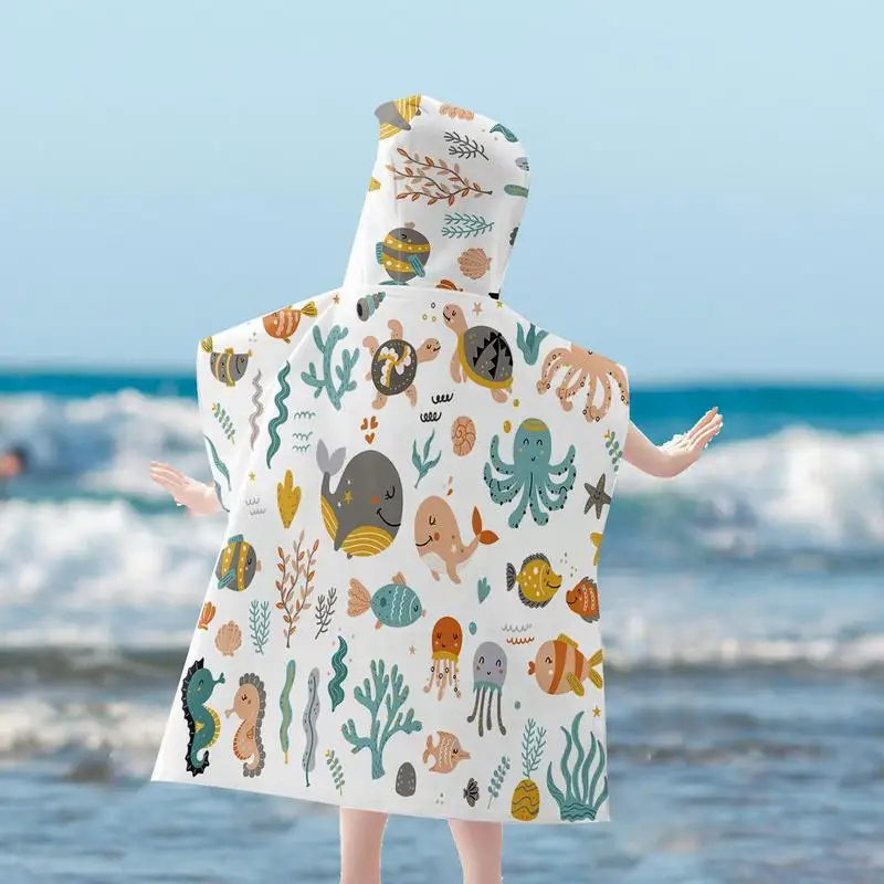 Toalla con capucha suave de microfibra para bebé – Baño y playa - imagen 4
