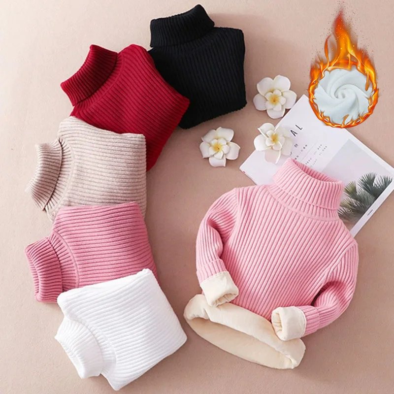 Jersey de lana de punto grueso con cuello alto para invierno - imagen 4