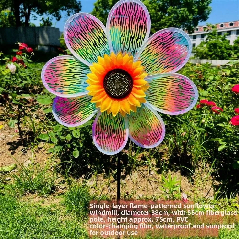 Girasoles con efecto giratorio