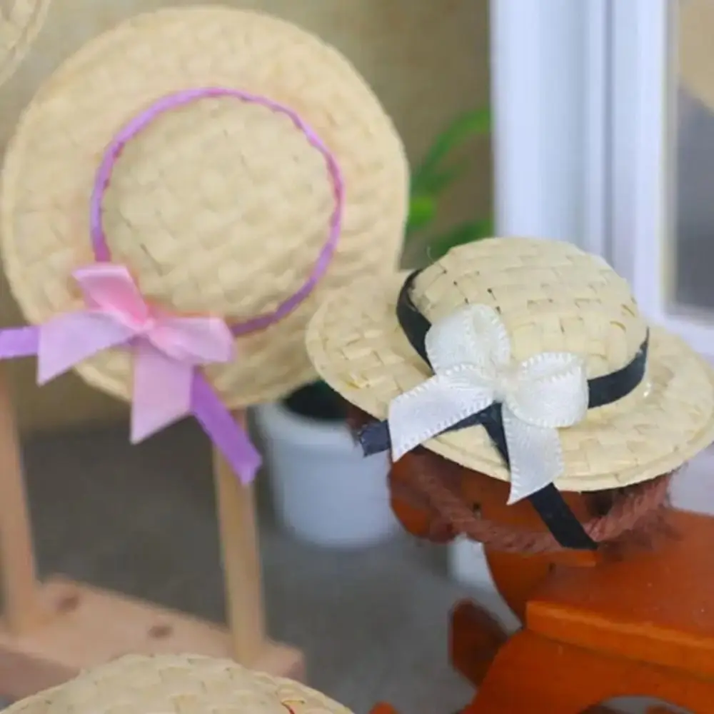 Sombrero de paja artesanal para muñecas con protección solar - imagen 4