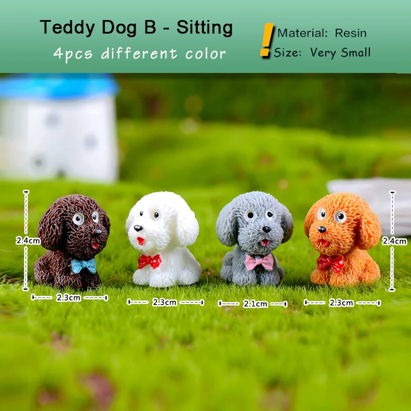 Figura de cachorro de peluche para casa de muñecas – soporte - imagen 2