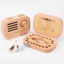 Estuche conmemorativo de dientes en marco de madera infantil