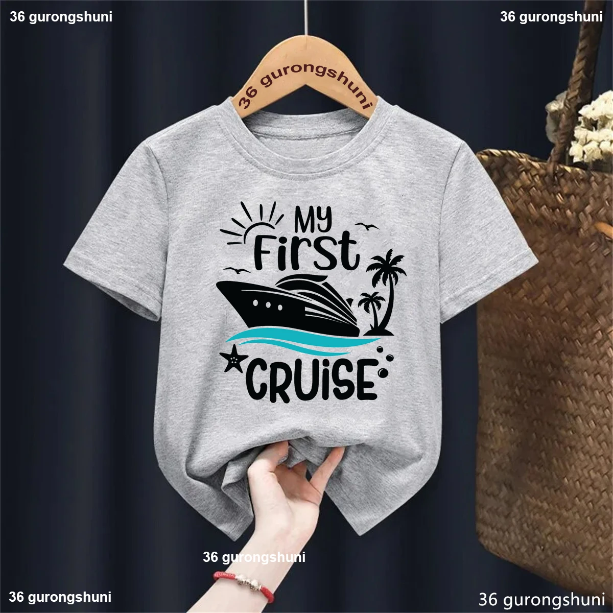 Camiseta estampada My First Cruise para niños y niñas de viaje - imagen 5