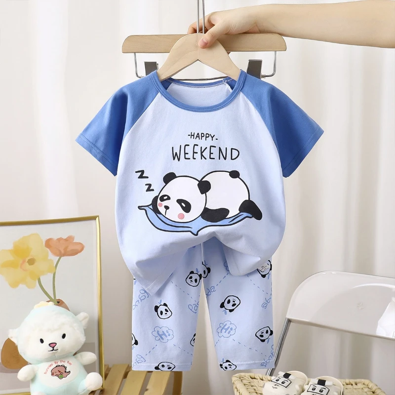 Pijama de verano algodón manga corta para niños - imagen 2