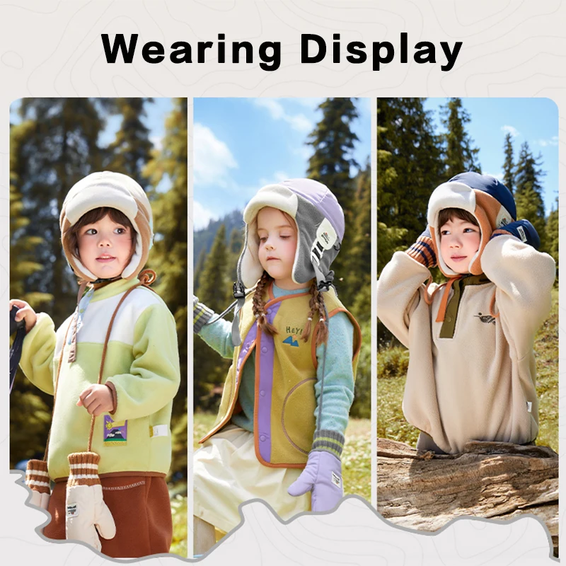 Gorro de invierno grueso y cálido con orejeras para niños y niñas - imagen 3