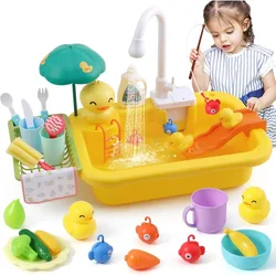 Lavavajillas infantil eléctrico con grifo de agua y juego de rol