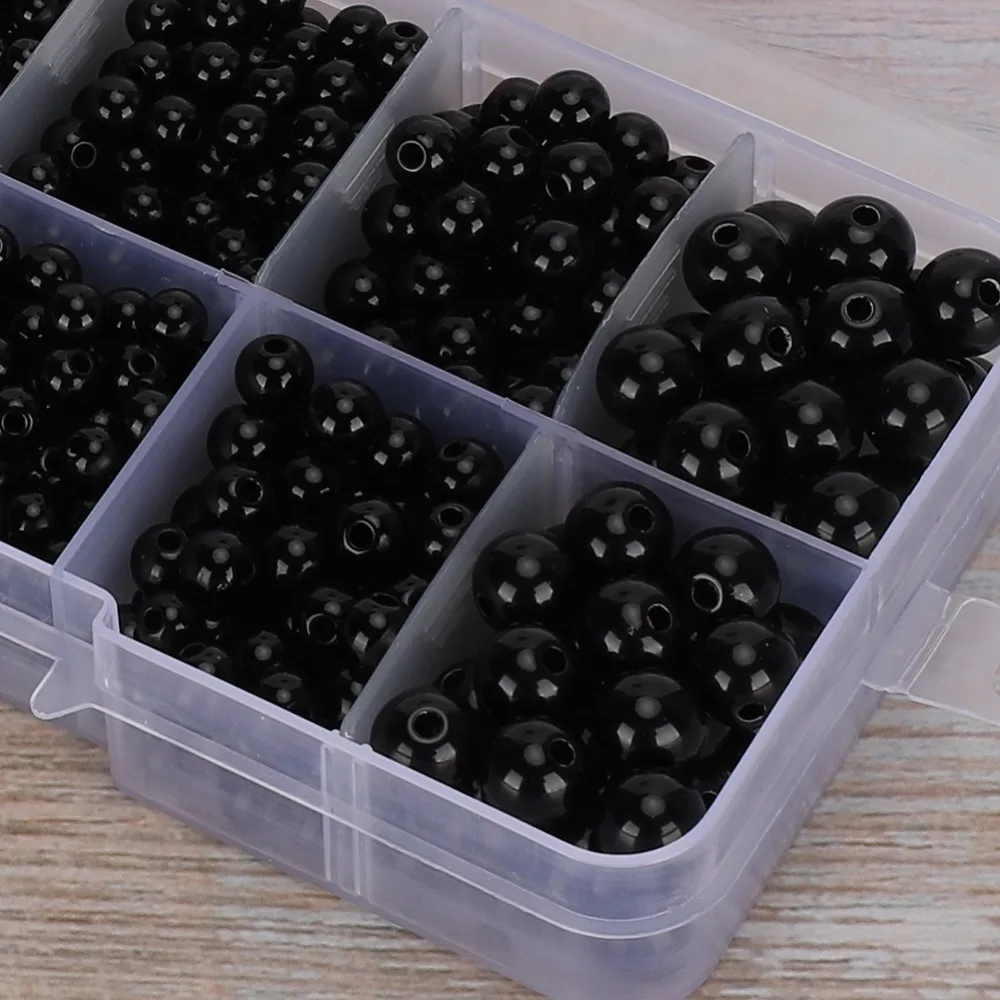 Ojos de plástico negros redondos para muñecas y amigurumi - imagen 2