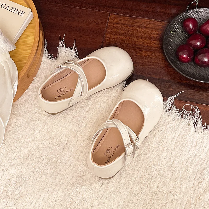 Zapatos de piel Mary Jane para niñas estilo princesa retro - imagen 5