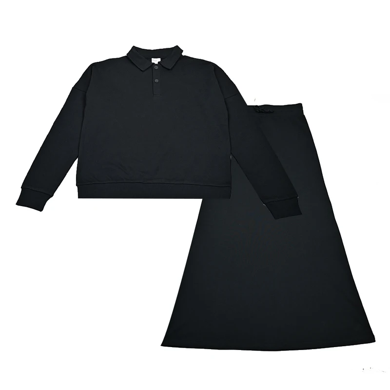 Conjunto de otoño para niña con sudadera y falda negra - imagen 5