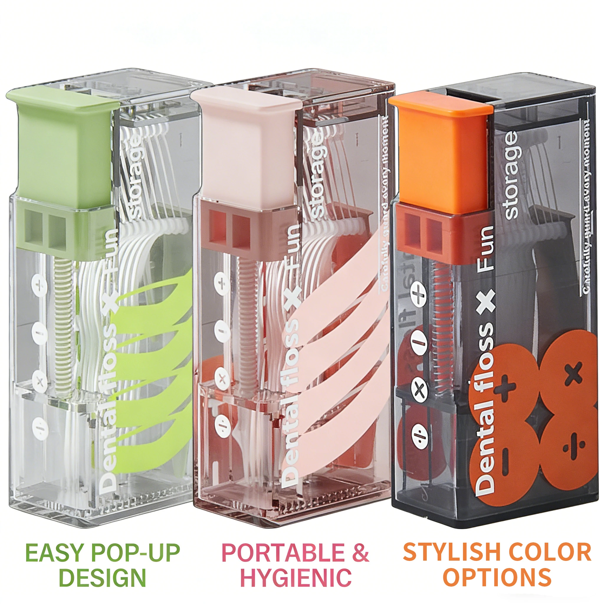 Set de bastoncillos interdentales con dispensador automático portátil - imagen 5