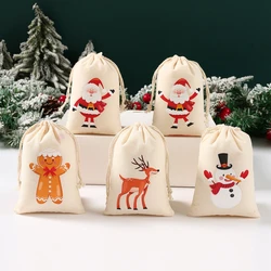 Bolsas de regalo lino y algodón para Navidad – Estilo artesanal
