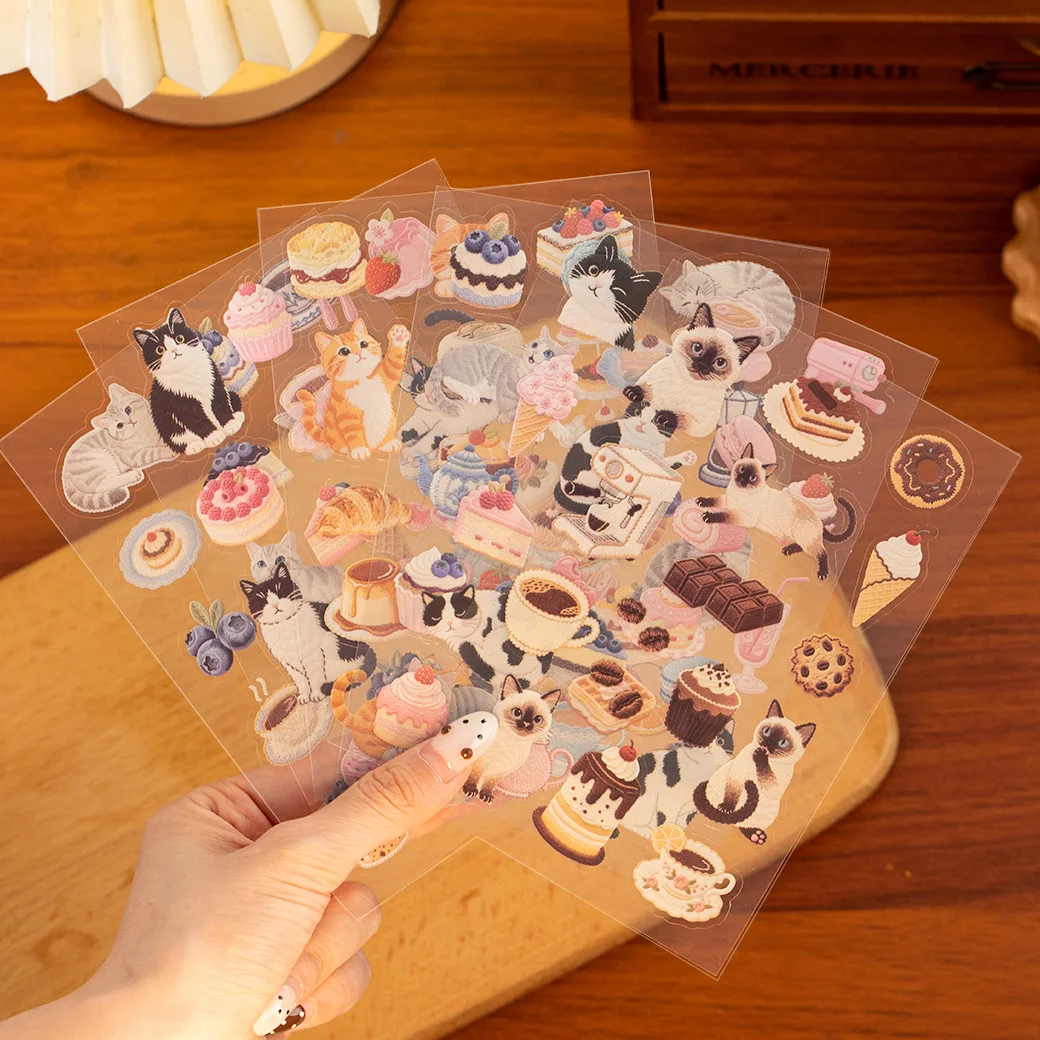 Pegatinas Meow de comida y mascotas para álbumes de recortes - imagen 2
