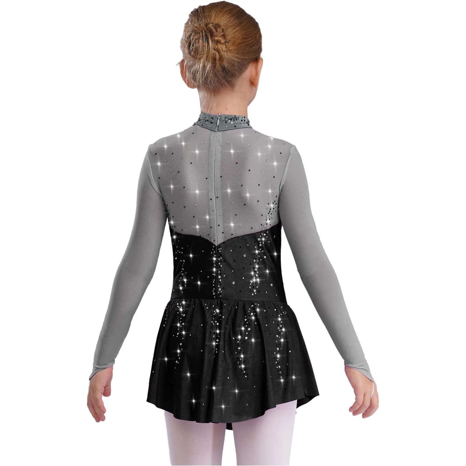 Body de niña para danza y ballet con pedrería brillante