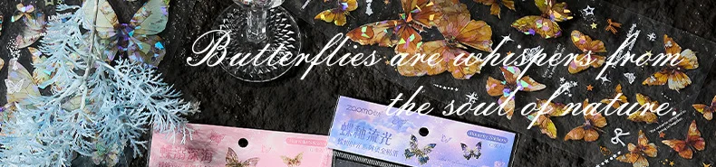 Mariposas vintage estilo INS en hojas de pegatinas