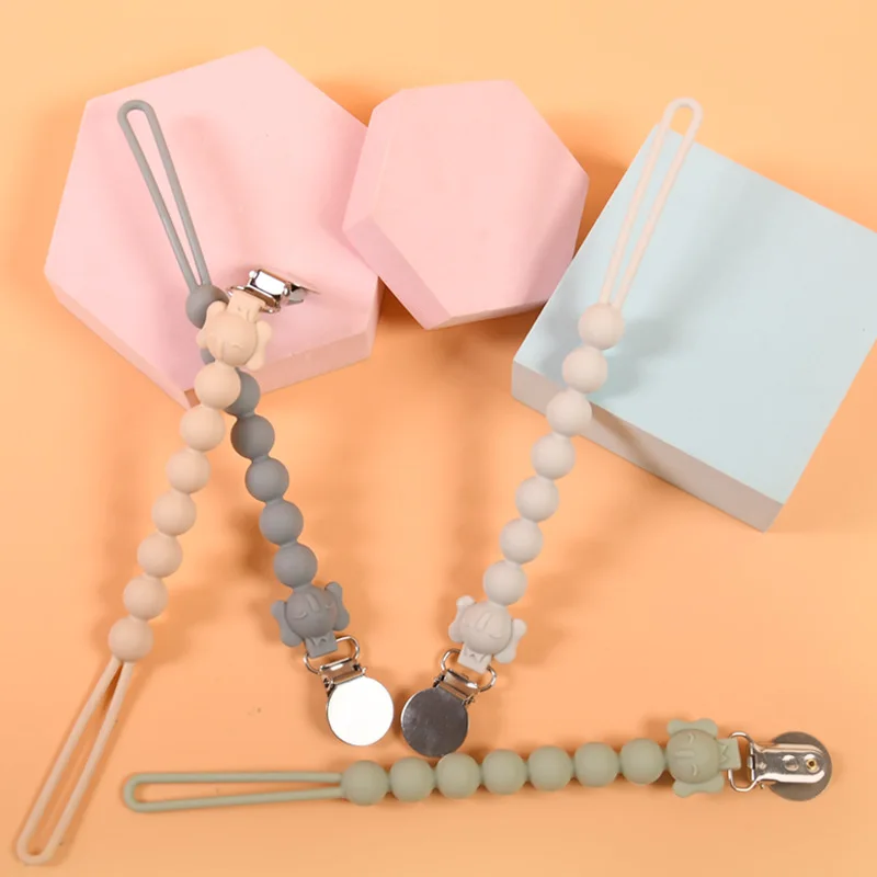 Clip de silicona para chupete bebé con cadena dentición - imagen 5