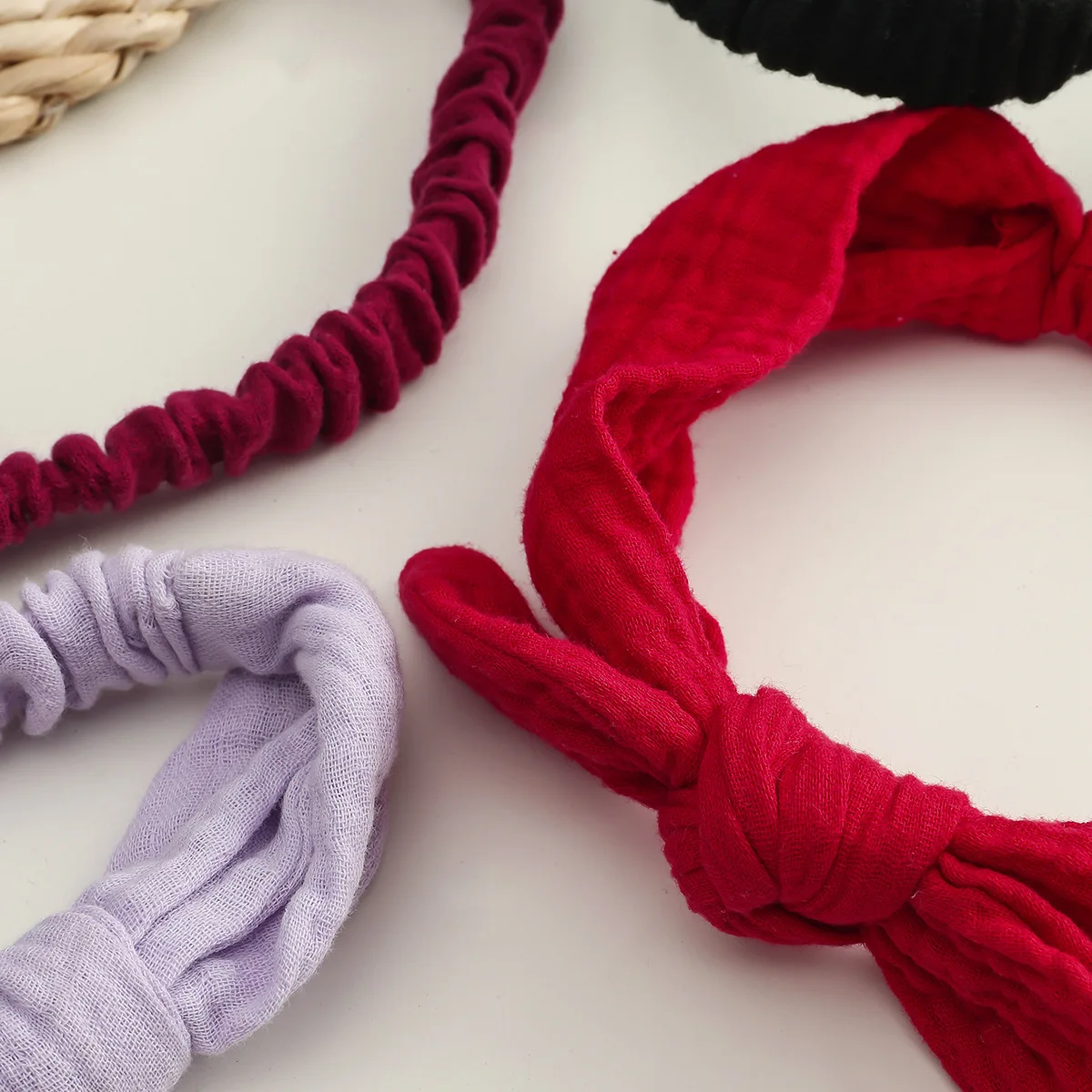 Diademas elásticas para bebé: turbante con orejas de conejo suave - imagen 4