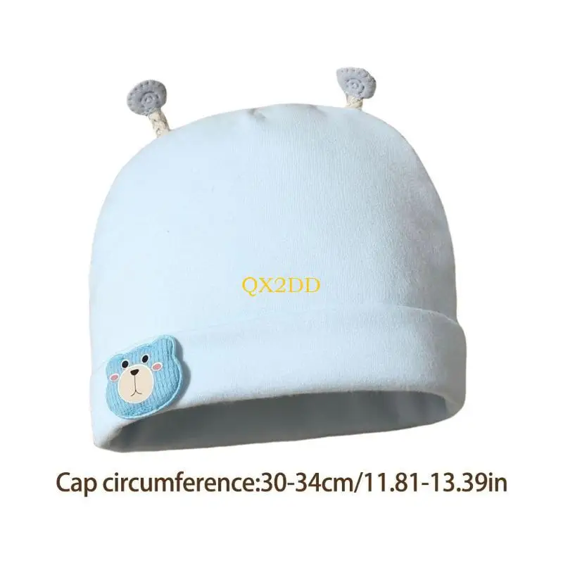 QX2D Gorro bebé de algodón suave y transpirable para recién nacidos - imagen 5