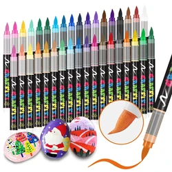 Rotuladores acrílicos con punta de pincel - 12 colores para niños