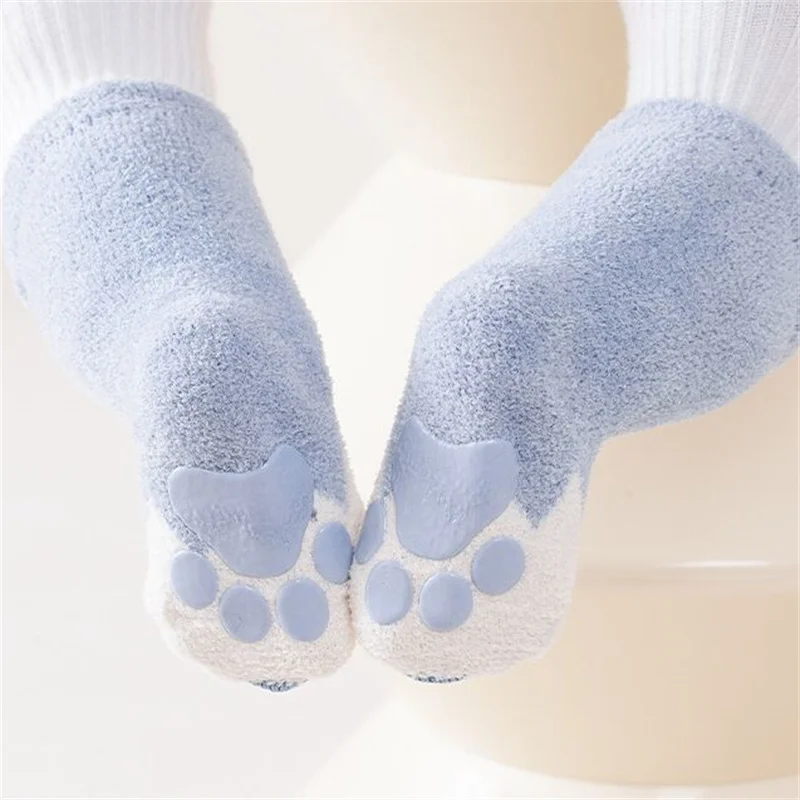 Lawadka calcetines antideslizantes en lana gruesa para bebé de invierno - imagen 4