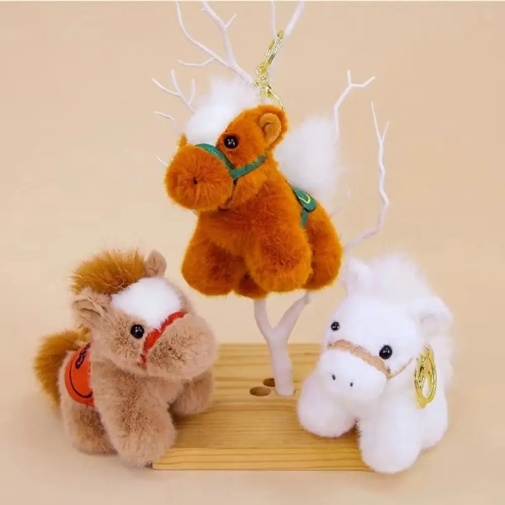 Llavero de peluche de caballo estilo vintage chino, suave - imagen 2