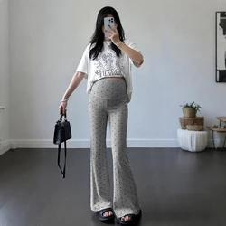 Pantalones premamá de lunares de cintura alta para primavera