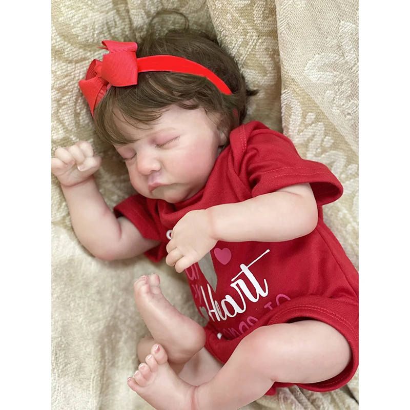 Levi Muñeca de tela para recién nacido – Tacto suave y piel 3D - imagen 3