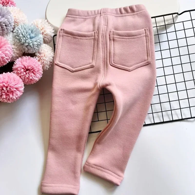 Pantalones vaqueros para niños elásticos invierno cinturón terciopelo - imagen 2