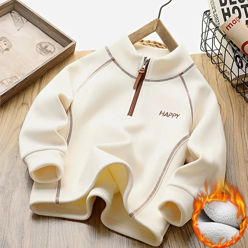 Sudadera gruesa de lana para invierno infantil, cálida y cómoda - imagen 2
