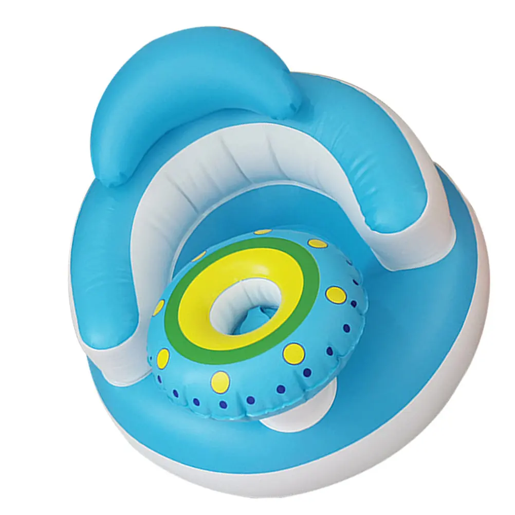 Asiento inflable para bebé de baño y ducha, azul cielo - imagen 2