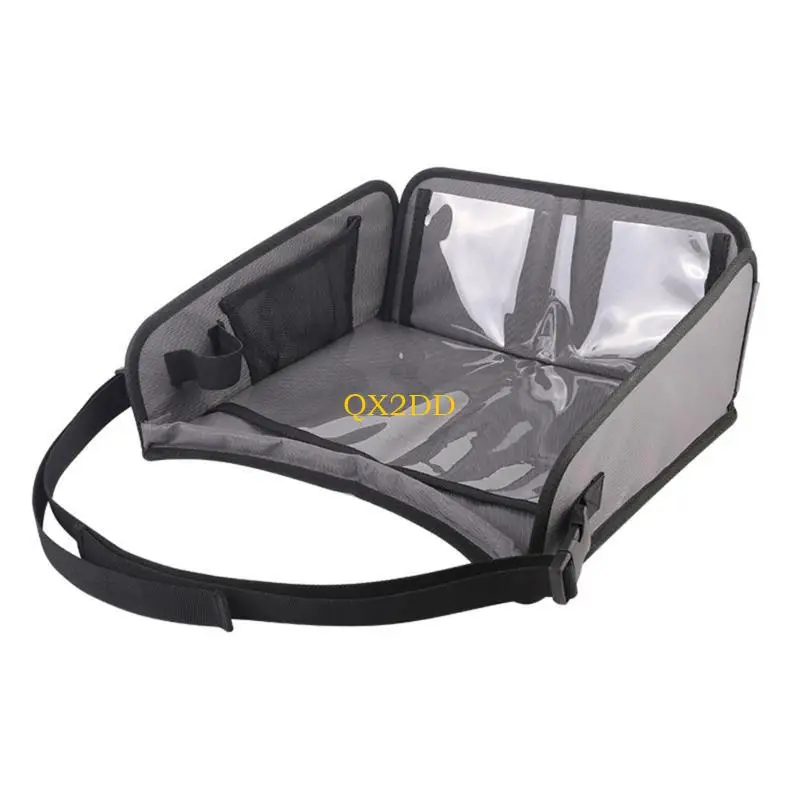 QX2D Bandeja de viaje con tablero dibujo y bolsillo para aperitivos