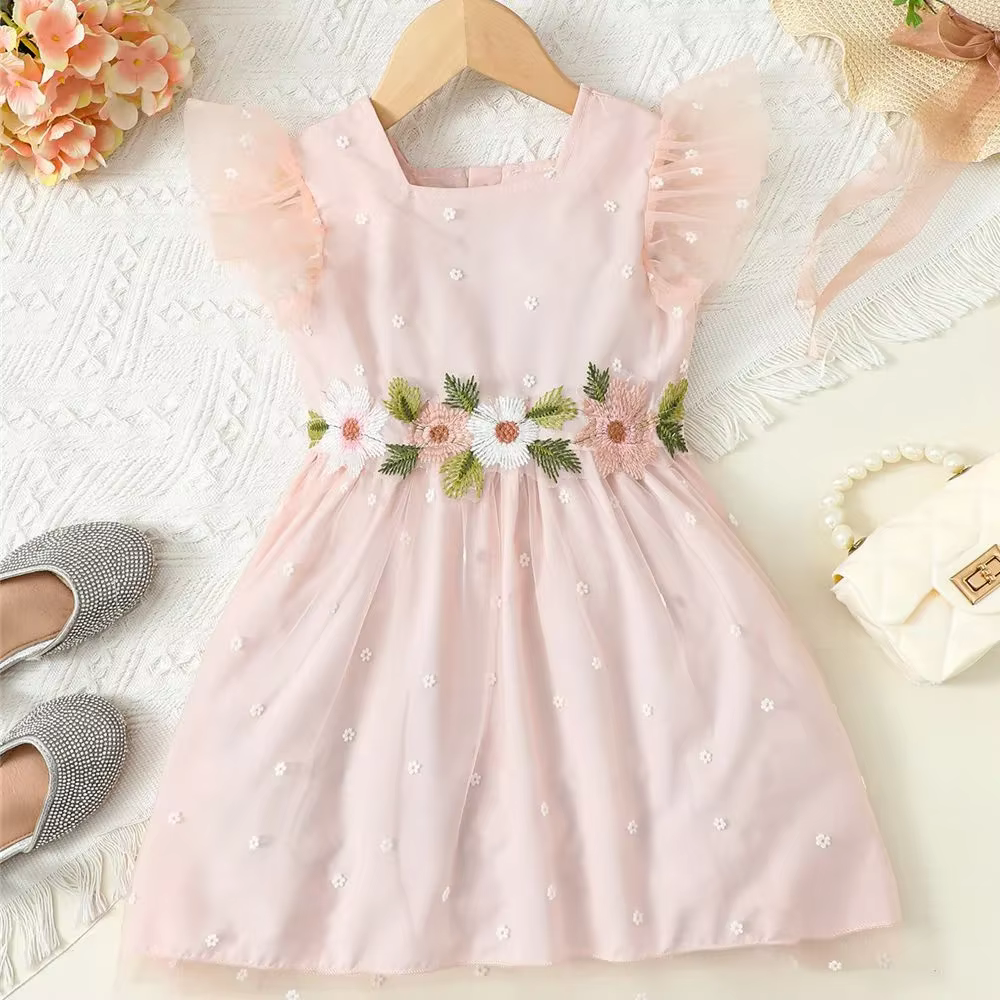 Vestido princesa para niña – Manga volantes estilo coreano