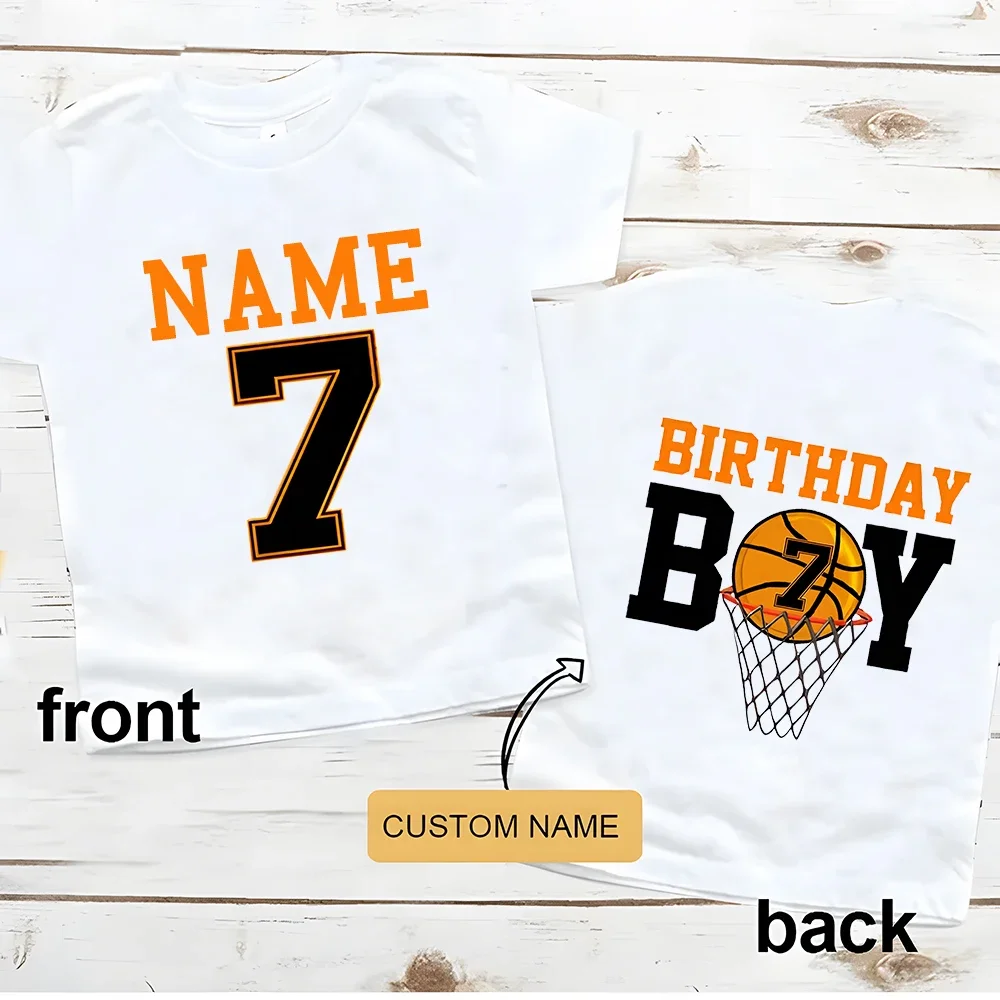 Camiseta personalizada de baloncesto para cumpleaños infantil - imagen 5